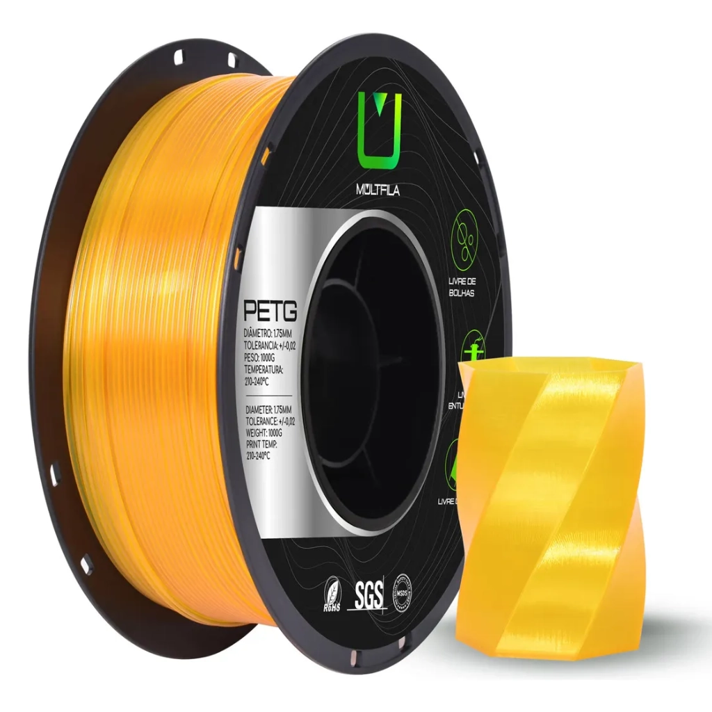 FILAMENTO TPU AMARELO TRANSLUCIDO