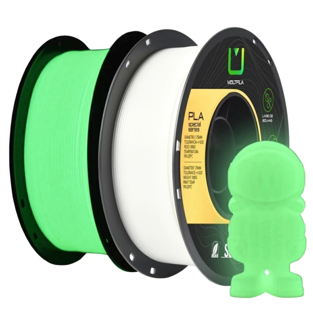 FILAMENTO PLA FOSFORECENTE VERDE