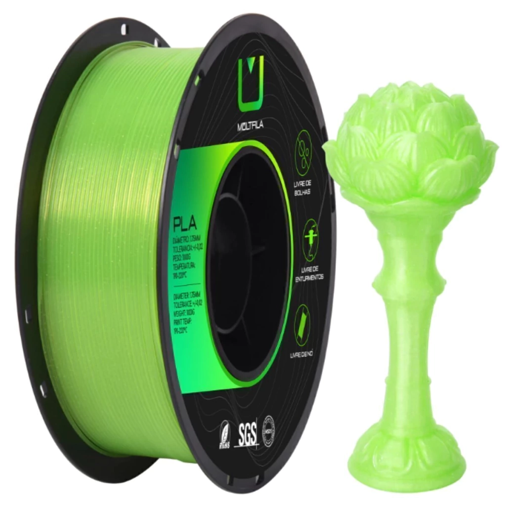 FILAMENTO PLA TRANSLUCIDO VERDE LIMAO