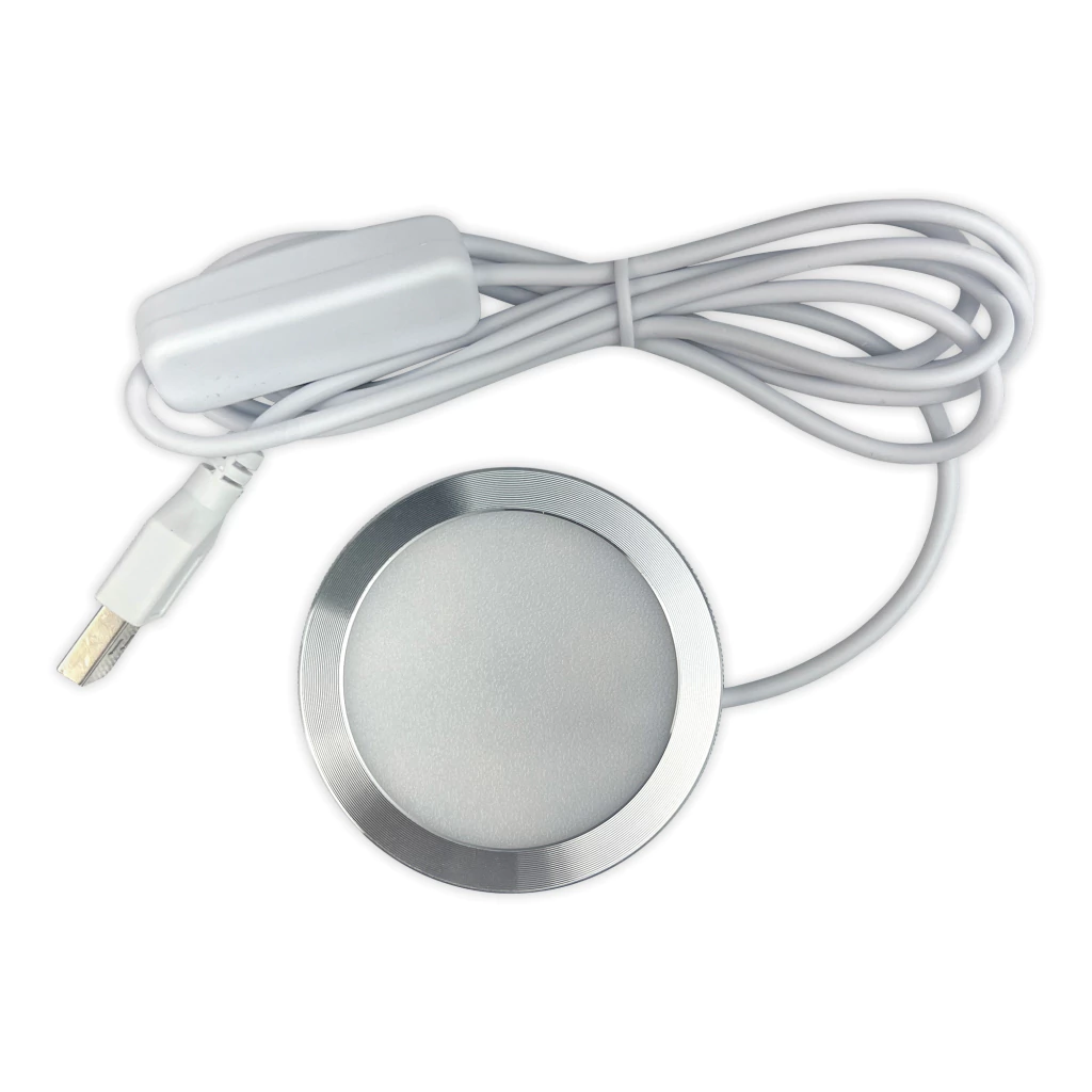 LUMINARIA PRATA 6W BRANCO QUENTE