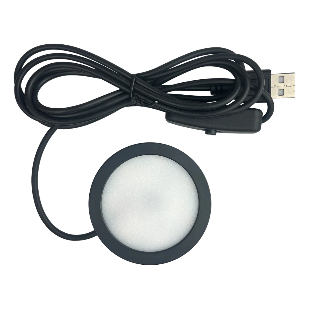 LUMINARIA PRETA 6W BRANCO QUENTE