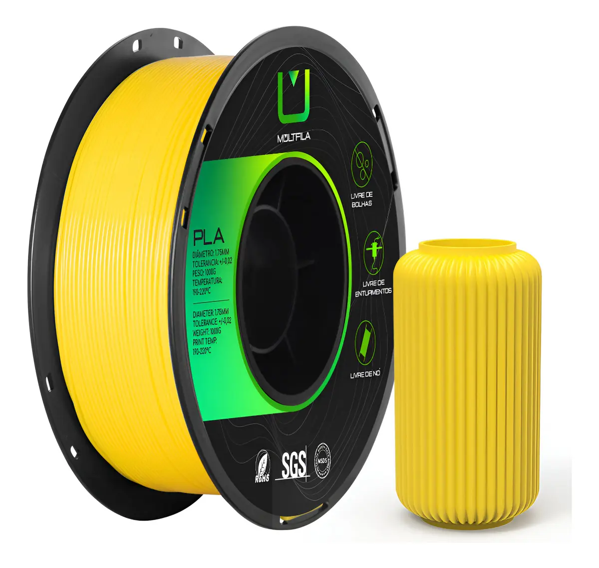 FILAMENTO PLA AMARELO BANANA