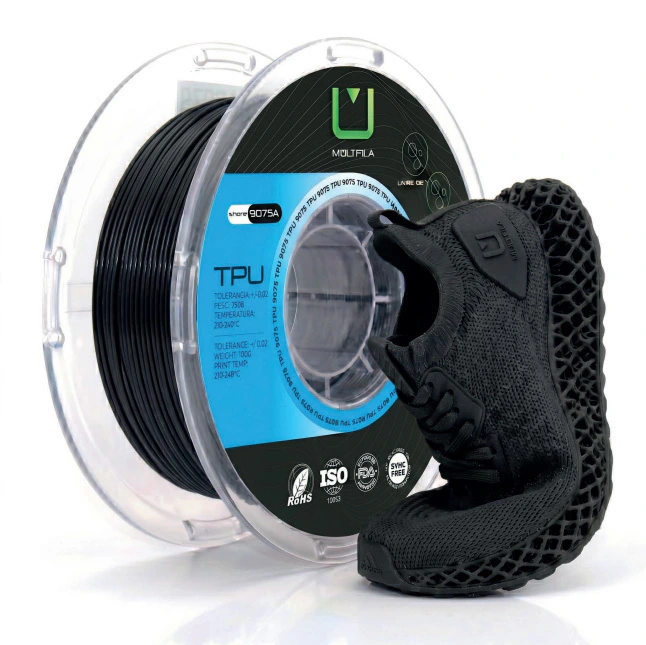 FILAMENTO TPU 9075 PRETO