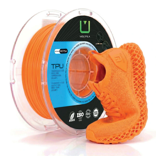 FILAMENTO TPU 9075 LARANJA