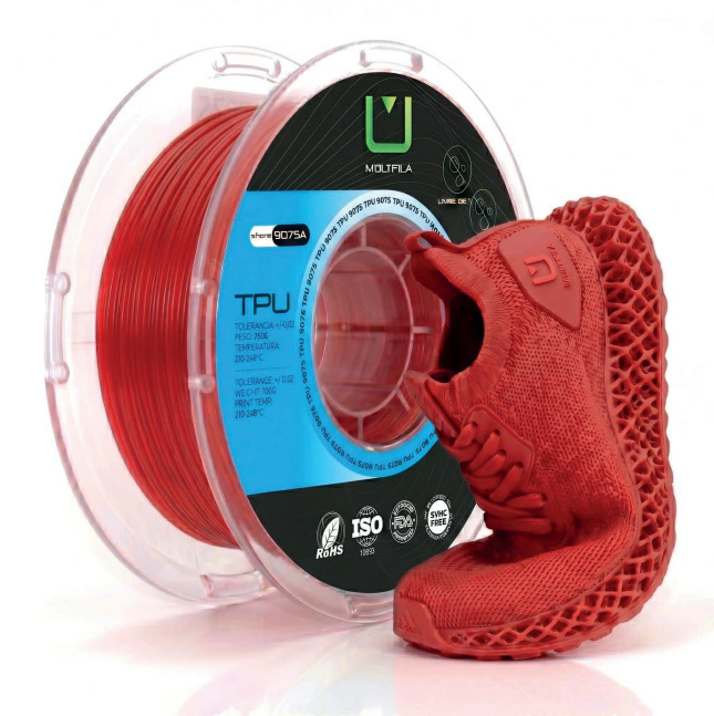 FILAMENTO TPU 9075 VERMELHO CEREJA