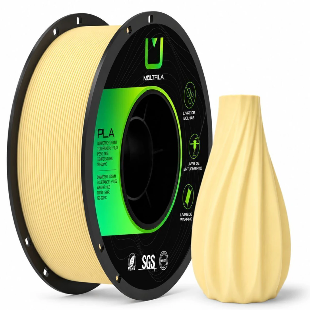 FILAMENTO PLA MATTE AMARELO CREME