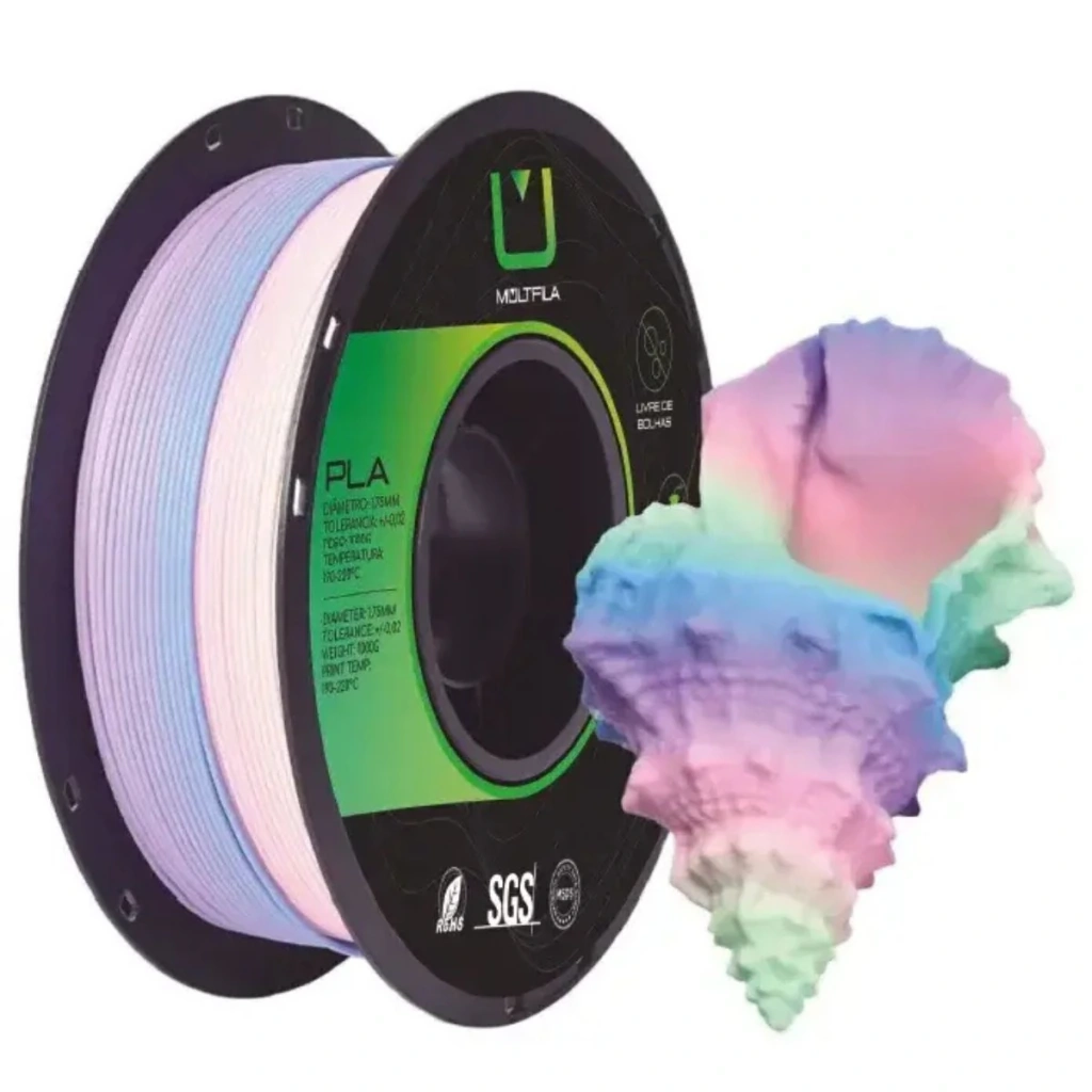 FILAMENTO PLA MATTE RAINBOW CORAL COLORS