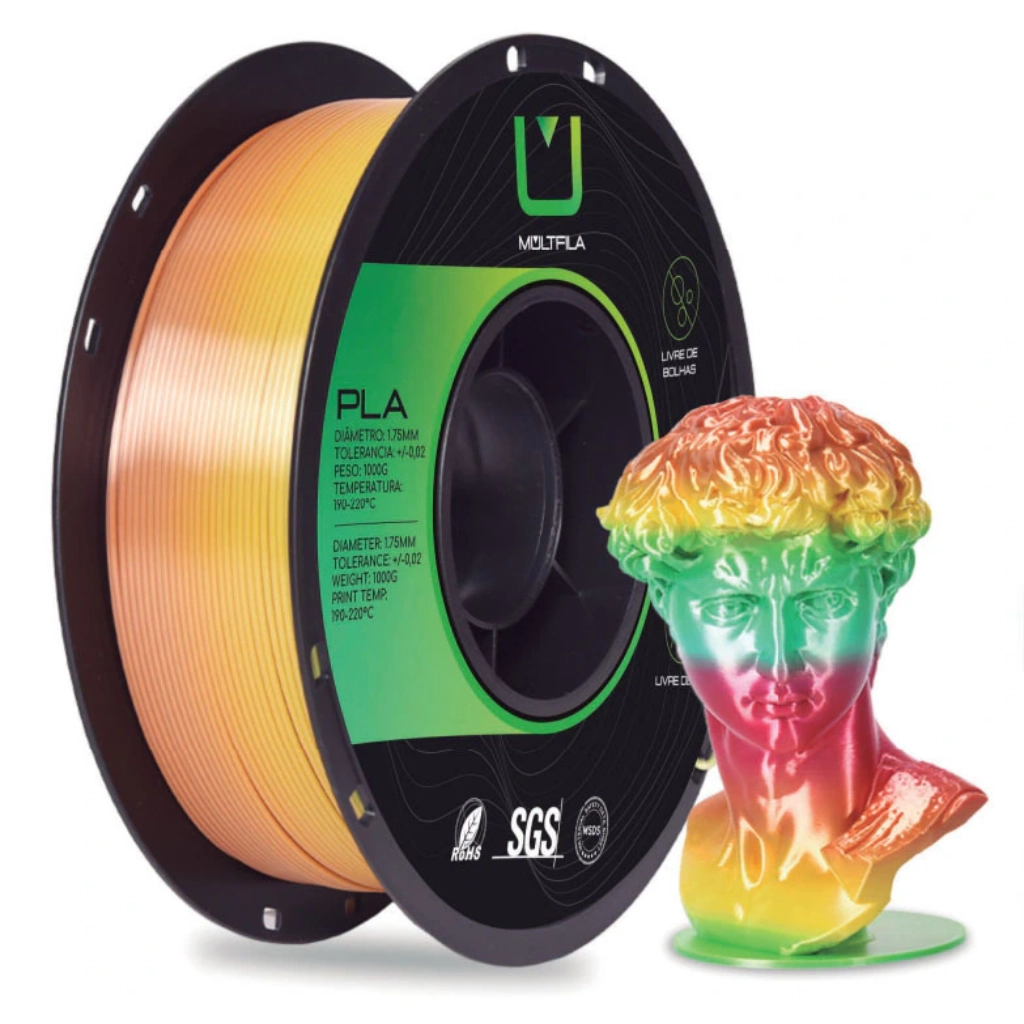 FILAMENTO PLA SILK RAINBOW MACARON