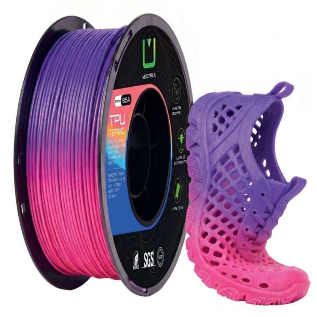 FILAMENTO TPU TERMO LILAS E ROSA