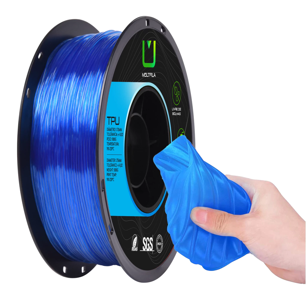 FILAMENTO TPU TRANSLUCIDO AZUL